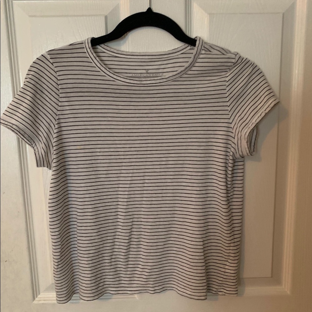 AMERICAN EAGLE STRIPED SHORT SLEEVE T-SHIRT